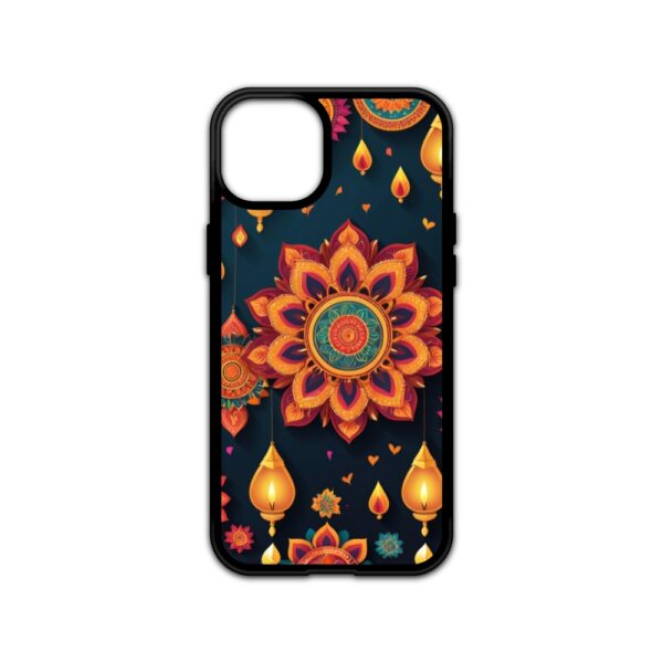 Seemless Lotus Indian Truck Art iPhone 14 Back Cover